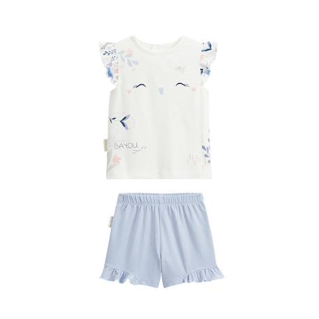 Pyjama enfant 2 pièces manches courtes tiana Ecru 2 - vertbaudet enfant 