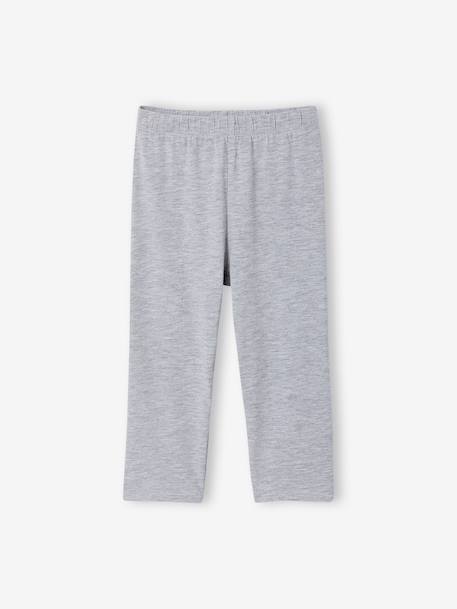 Lot de 2 leggings fille mi-mollets gris chiné+mauve+vert émeraude 3 - vertbaudet enfant 