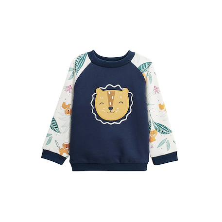 Sweat-shirt en molleton charly Bleu 2 - vertbaudet enfant 