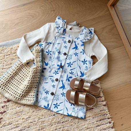 Robe bébé en jean écrue océan d'amour Ecru 5 - vertbaudet enfant 