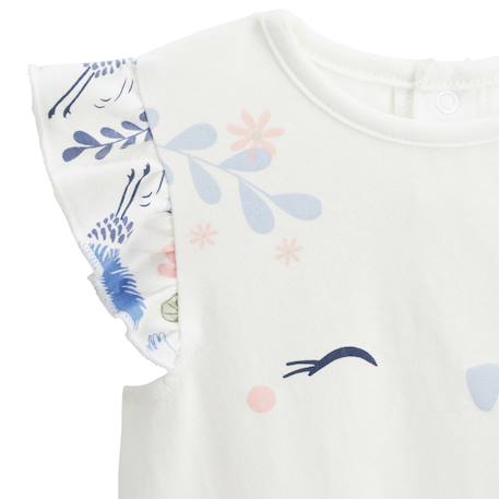 Pyjama enfant 2 pièces manches courtes tiana Ecru 3 - vertbaudet enfant 