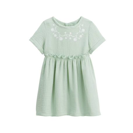 Robe bébé en gaze de coton arya Vert 2 - vertbaudet enfant 