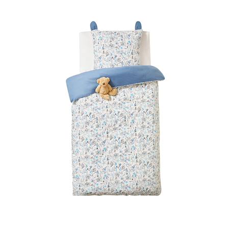 Housse de couette enfant + taie d'oreiller en flanelle océan d'amour Bleu 3 - vertbaudet enfant 