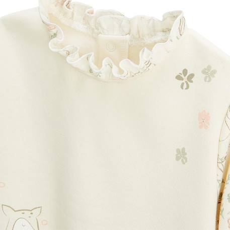 Sweat-shirt enfant en molleton lison Ecru 4 - vertbaudet enfant 