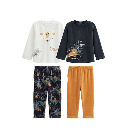 Lot de 2 pyjamas enfant 2 pièces en velours charly Bleu 2 - vertbaudet enfant 