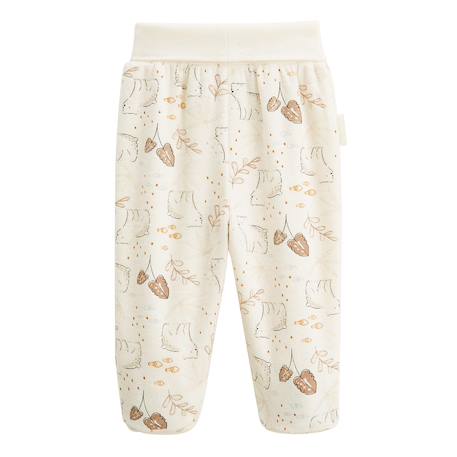 Ensemble gilet et pantalon bébé en velours câlins Ecru 6 - vertbaudet enfant 