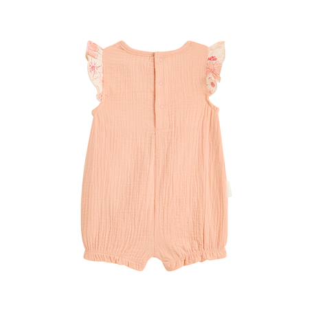 Barboteuse bébé en gaze de coton santa giulia Corail 3 - vertbaudet enfant 