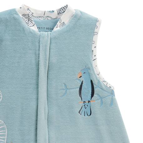 Turbulette d'hiver en velours avec pieds retroussables félintrépide Bleu 4 - vertbaudet enfant 
