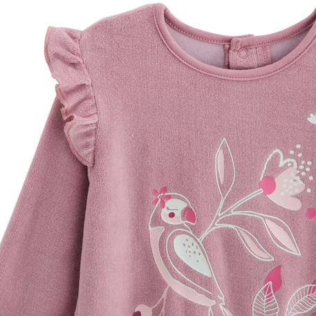 Pyjama enfant 2 pièces en velours rose louisa Rose 5 - vertbaudet enfant 