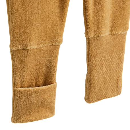Pyjama bébé 2 pièces en velours à pieds retroussables swan Ocre 5 - vertbaudet enfant 