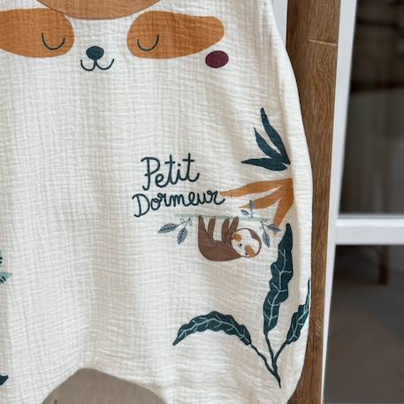 Turbulette été en gaze de coton avec pieds retroussables baroudeur Ecru 6 - vertbaudet enfant 