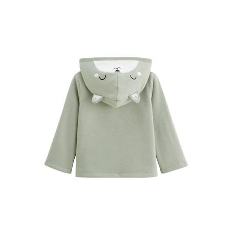 Ensemble bébé sweat-shirt à capuche et pantalon en molleton abou Vert 3 - vertbaudet enfant 
