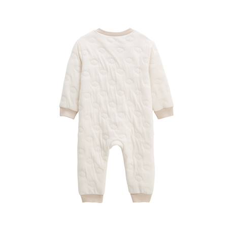Combinaison bébé en molleton et chaussons câlins Ecru 3 - vertbaudet enfant 