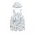 Barboteuse bébé + chapeau en gaze de coton tiana Ecru 2 - vertbaudet enfant 