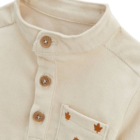 Chemise enfant en velours côtelé gribouille Beige 4 - vertbaudet enfant 