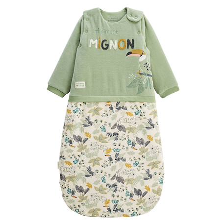 Gigoteuse d'hiver en velours avec manches amovibles boavista Vert 2 - vertbaudet enfant 
