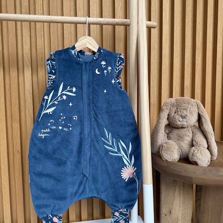 Turbulette tog 2 en velours avec pieds retroussables dina Bleu 5 - vertbaudet enfant 