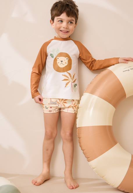 Maillot de bain bébé 2 pièces t-shirt de protection uv & boxer tango Camel 1 - vertbaudet enfant 