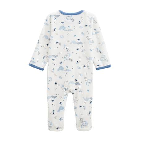 Pyjama bébé en velours dune valley Ecru 3 - vertbaudet enfant 