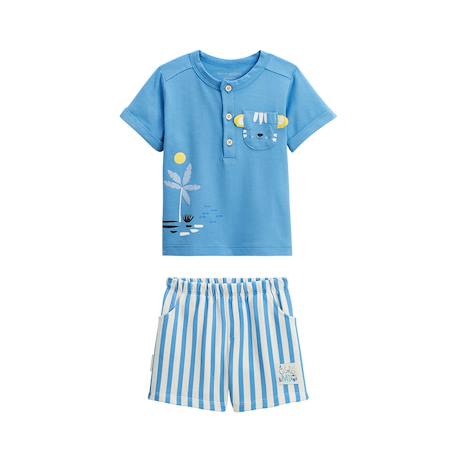 Ensemble bébé t-shirt et short biscarosse Bleu 2 - vertbaudet enfant 