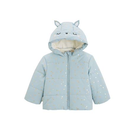 Doudoune bébé intérieur polaire avec capuche alma Bleu 2 - vertbaudet enfant 