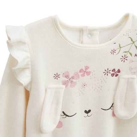 Pyjama enfant 2 pièces en velours mila Ecru 4 - vertbaudet enfant 