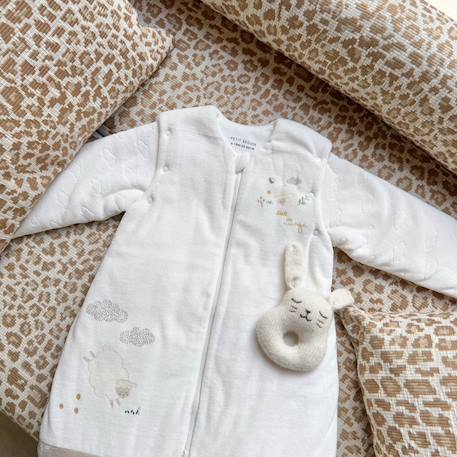 Turbulette d'hiver en velours avec manches amovibles et jambes séparables câlins Ecru 6 - vertbaudet enfant 