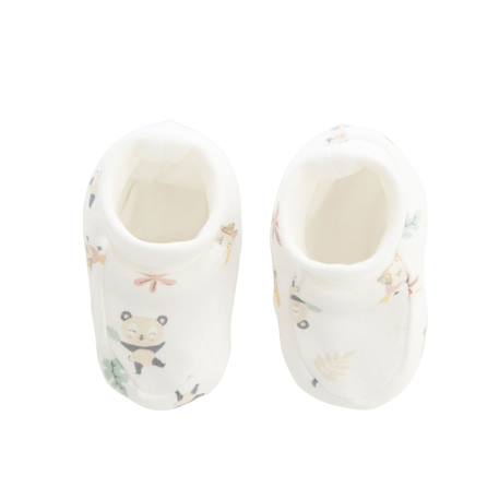 Combinaison bébé en molleton et chaussons baby panda Ecru 6 - vertbaudet enfant 