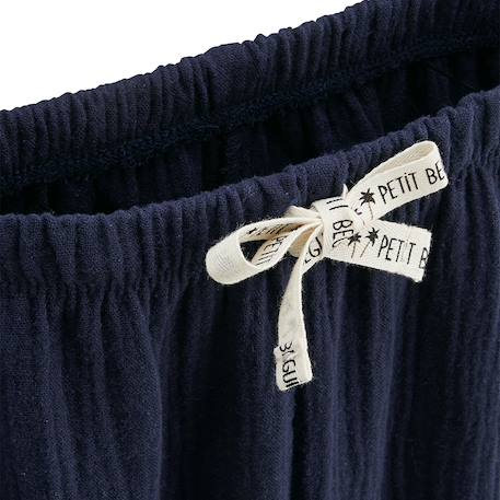 Ensemble enfant t-shirt et pantalon en gaze de coton mexico Bleu 5 - vertbaudet enfant 