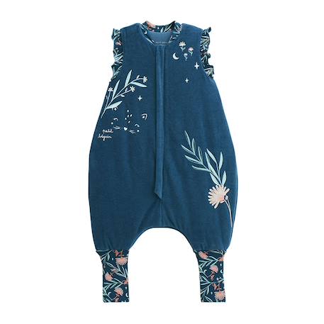 Turbulette tog 2 en velours avec pieds retroussables dina Bleu 2 - vertbaudet enfant 