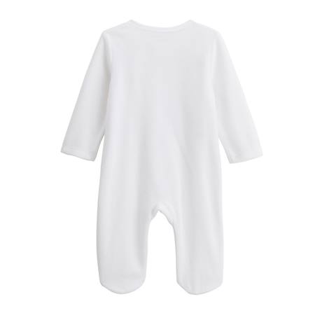 Lot de 2 pyjamas bébé en velours ouverture zippée perle Ecru 6 - vertbaudet enfant 