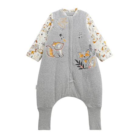 Turbulette d'hiver en velours avec pieds retroussables et manches amovibles petit loup Gris 2 - vertbaudet enfant 