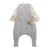 Turbulette d'hiver en velours avec pieds retroussables et manches amovibles petit loup Gris 2 - vertbaudet enfant 