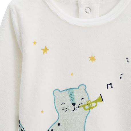 Lot de 2 pyjamas enfant 2 pièces en velours avec pieds retroussables oscar Bleu 5 - vertbaudet enfant 