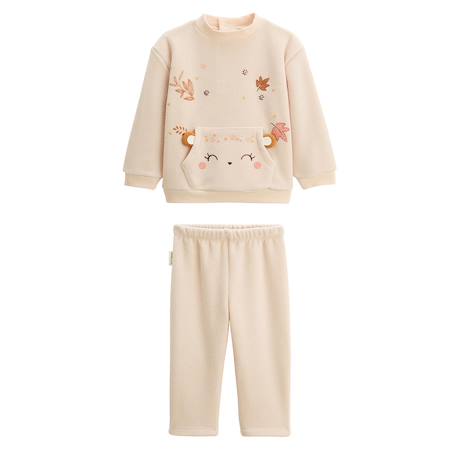 Pyjama bébé 2 pièces en polaire chincha Beige 2 - vertbaudet enfant 