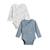 Lot de 2 bodies bébé manches longues ouverture croisée rêverie Bleu 2 - vertbaudet enfant 