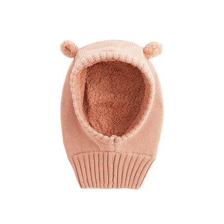Cagoule bébé en tricot esmée Rose 4 - vertbaudet enfant 