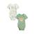 Lot de 2 bodies bébé manches courtes kanha Vert 2 - vertbaudet enfant 