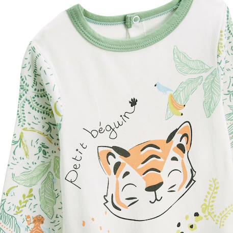 Pyjama bébé avec pieds retroussables kanha Ecru 4 - vertbaudet enfant 