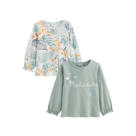 Lot de 2 t-shirts enfant manches longues holamuchacha Bleu 2 - vertbaudet enfant 