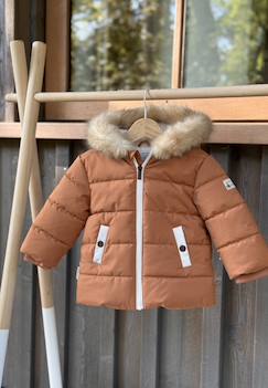-Doudoune enfant imperméable doublée sherpa avec capuche chincha
