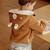Sweat à capuche zippé en molleton lamascotte Camel 5 - vertbaudet enfant 