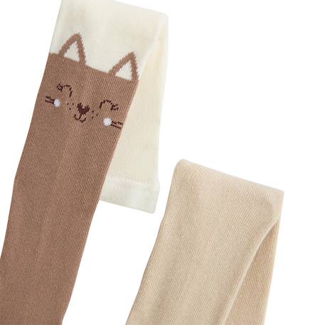 Lot de 2 paires de collants enfant chincha Beige 3 - vertbaudet enfant 