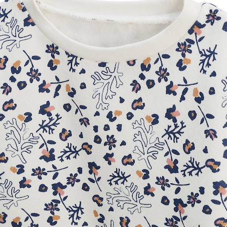 Sweat-shirt en molleton céleste Ecru 5 - vertbaudet enfant 