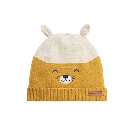 Ensemble bonnet, moufles et cache-cou enfant en tricot charly Ocre 4 - vertbaudet enfant 