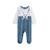 Pyjama bébé en velours tao Bleu 2 - vertbaudet enfant 