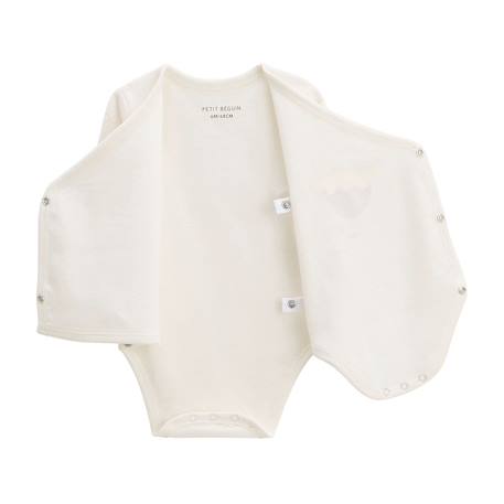 Kit naissance 3 pièces pyjama, body et doudou bébé câlins Ecru 4 - vertbaudet enfant 