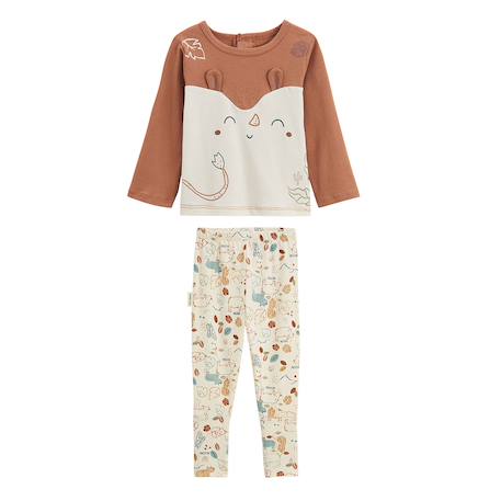 Pyjama enfant 2 pièces avec pieds retroussables kansas city Camel 2 - vertbaudet enfant 
