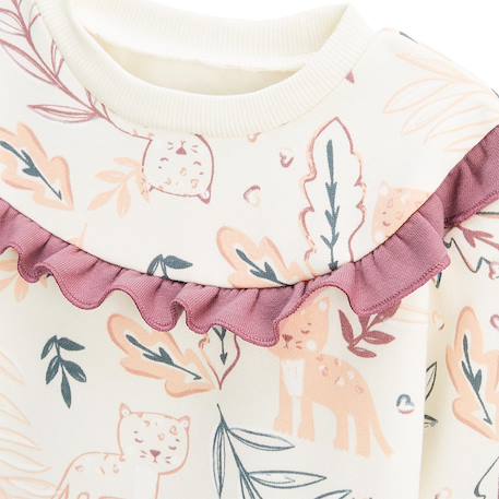 Ensemble bébé sweat et pantalon en molleton matcha Rose 4 - vertbaudet enfant 