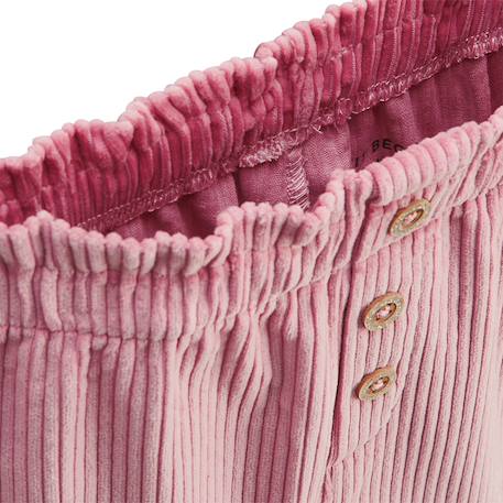 Pantalon bébé en velours côtelé céleste Rose 4 - vertbaudet enfant 